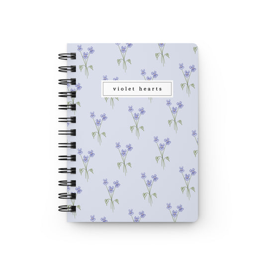 "Violet Hearts" Spiral Notebook