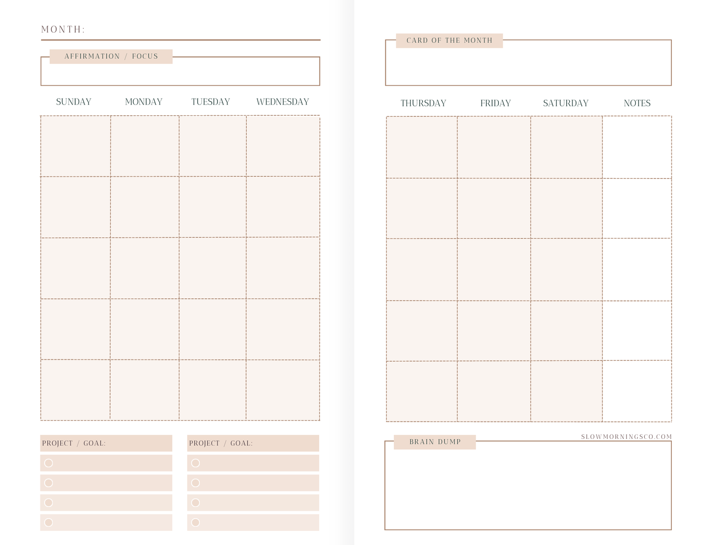 Undated Goal Planner - Physical Product, Coil Bound