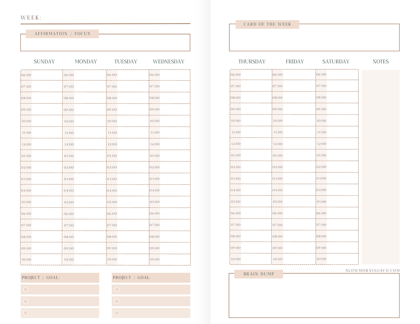 Undated Goal Planner - Physical Product, Coil Bound