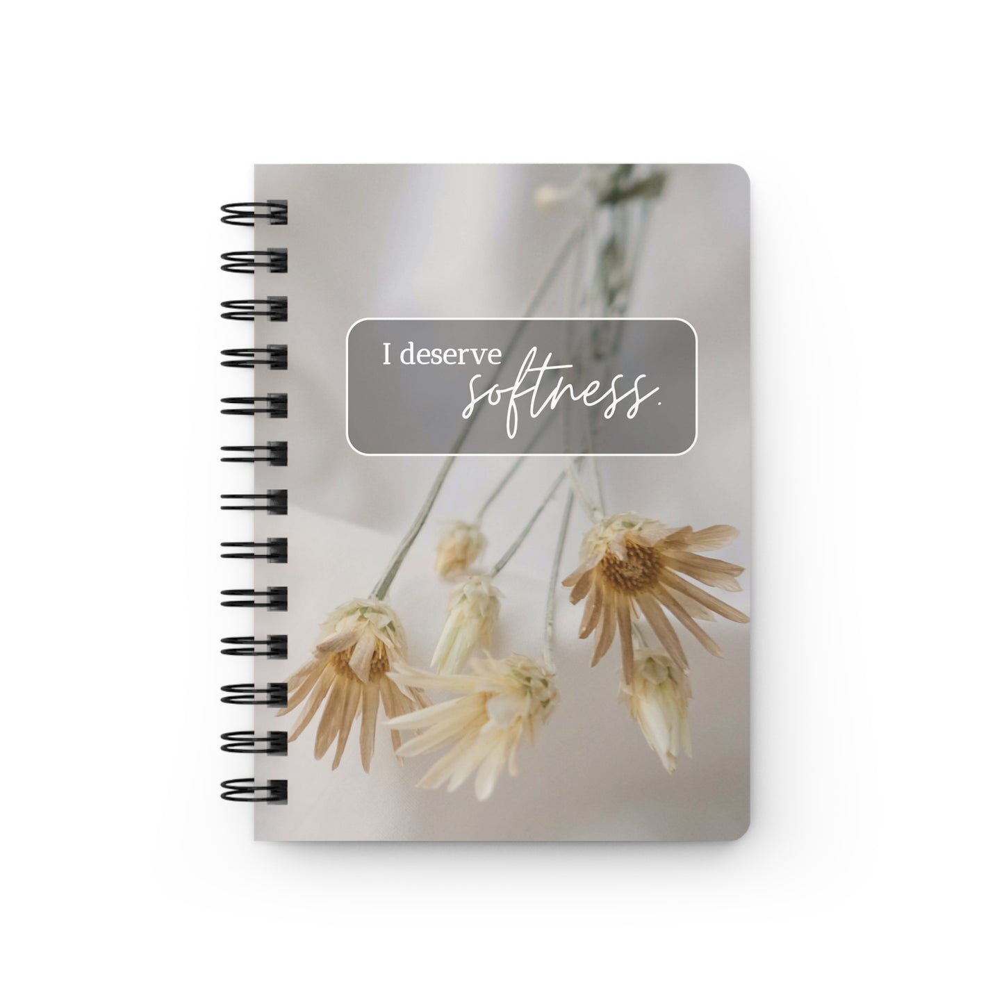 "I deserve softness" Affirmation Spiral Notebook