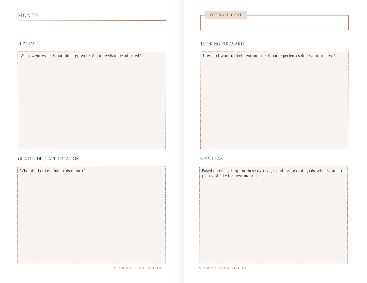 Undated Goal Planner - Physical Product, Coil Bound