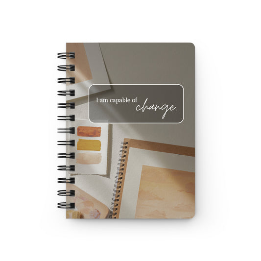 "I am capable of change." Affirmation Spiral Notebook