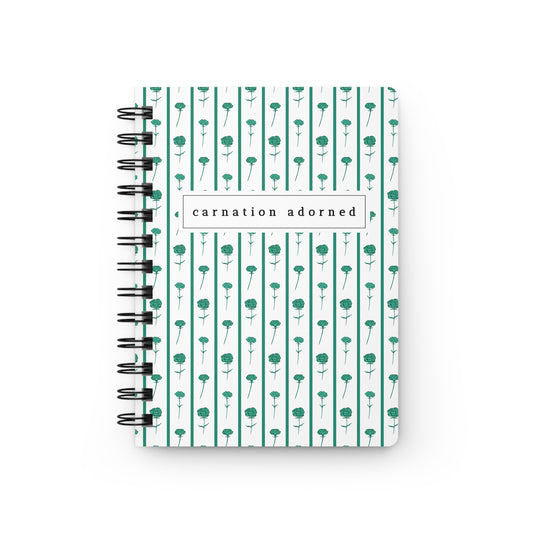 "Carnation Adorned" Spiral Notebook